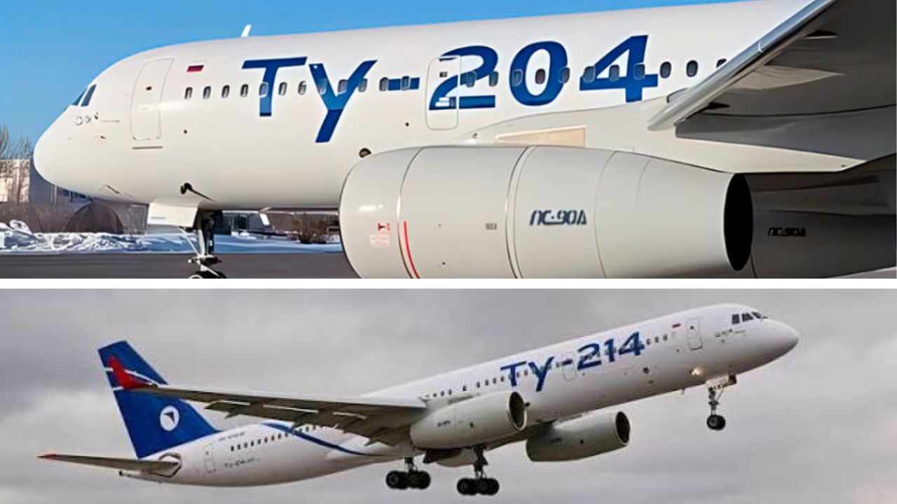 Jet komersial Rusia Tu-204 dan Tu-214