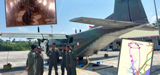 Pesawat NC212 Skadron Udara 4 melaksanakan OMC di Kalimantan