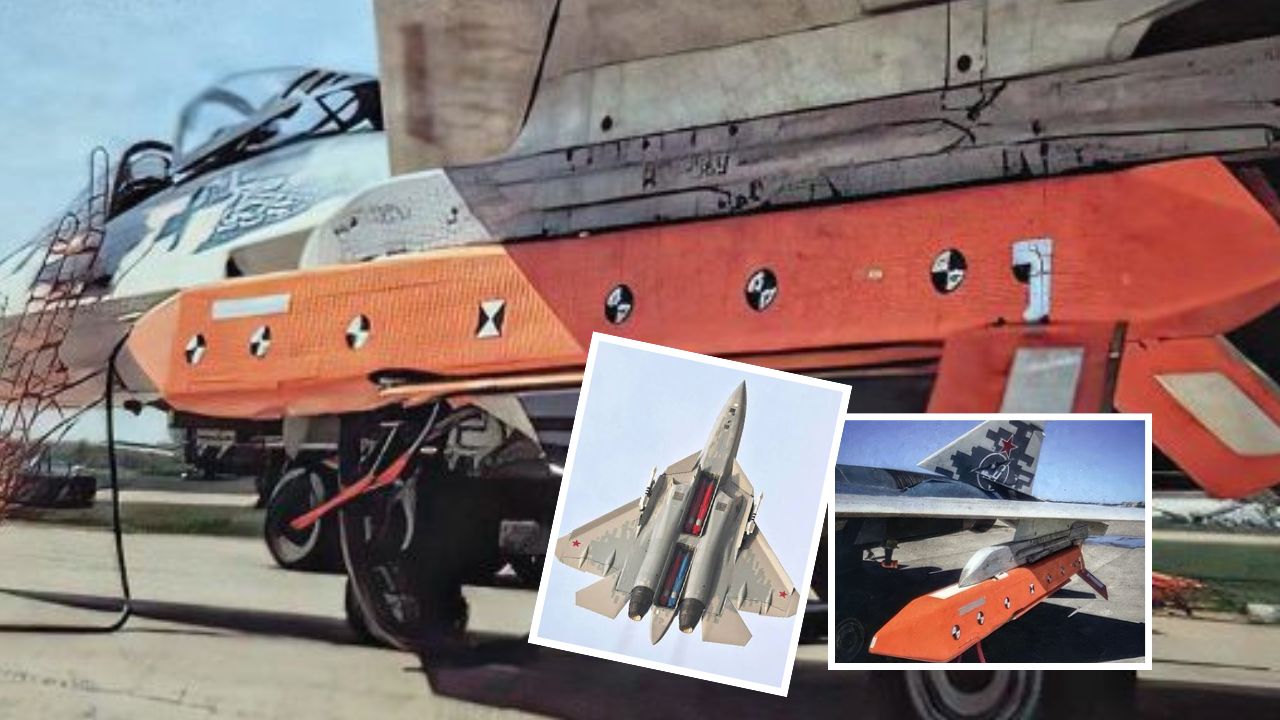 Rudal drone siluman S-71M Monokhrom pada Su-57