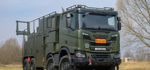 Truk derek berbasis Scania yang dibuat oleh Polandia