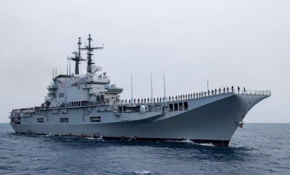 Kapal induk ITS Giuseppe Garibaldi yang menjadi KRI Sriwijaya-100