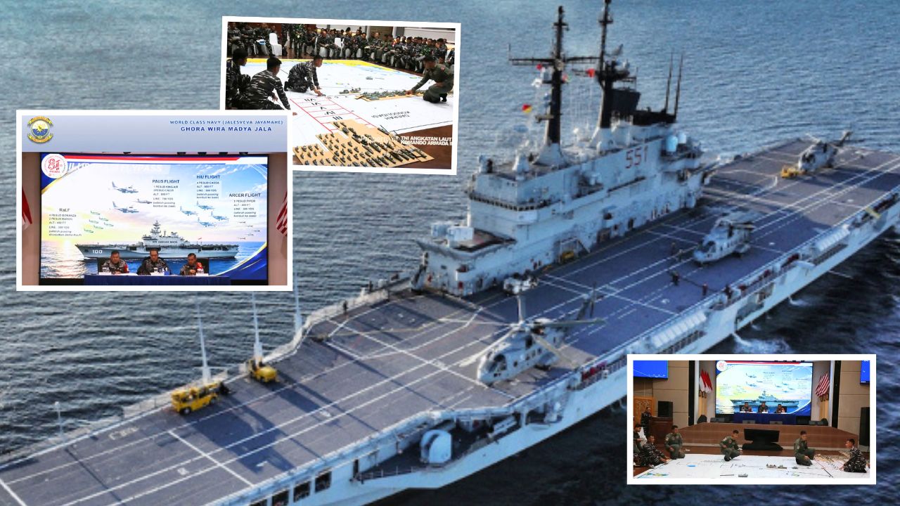 Latihan TFG untuk Sailing Pass Naval Parade HUT ke-81 TNI