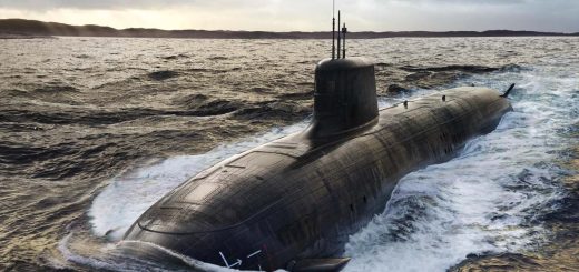 Rendering kapal selam nuklir AUKUS class