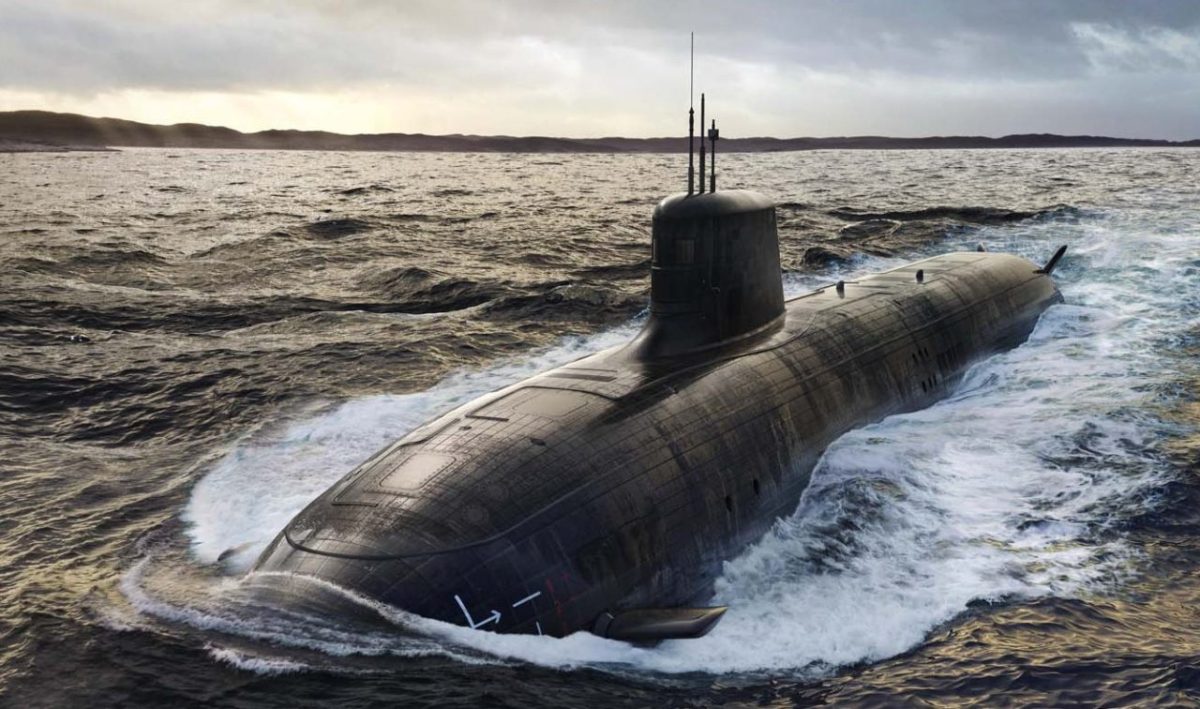 Rendering kapal selam nuklir AUKUS class