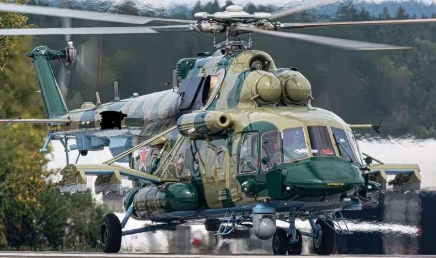 Gantungan rak senjata baru heli Mi-8AMTSh-VN