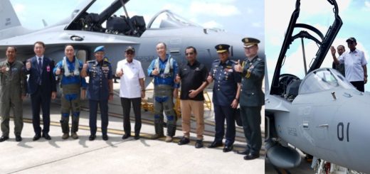 Jet FA-50M Fighting Eagle TUDM pertama tiba di PU Labuan