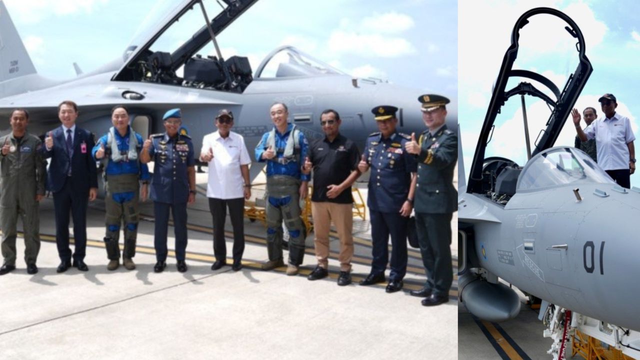 Jet FA-50M Fighting Eagle TUDM pertama tiba di PU Labuan