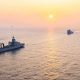 KRI SIM-367 berlatih dengan tiga kapal perang Australia
