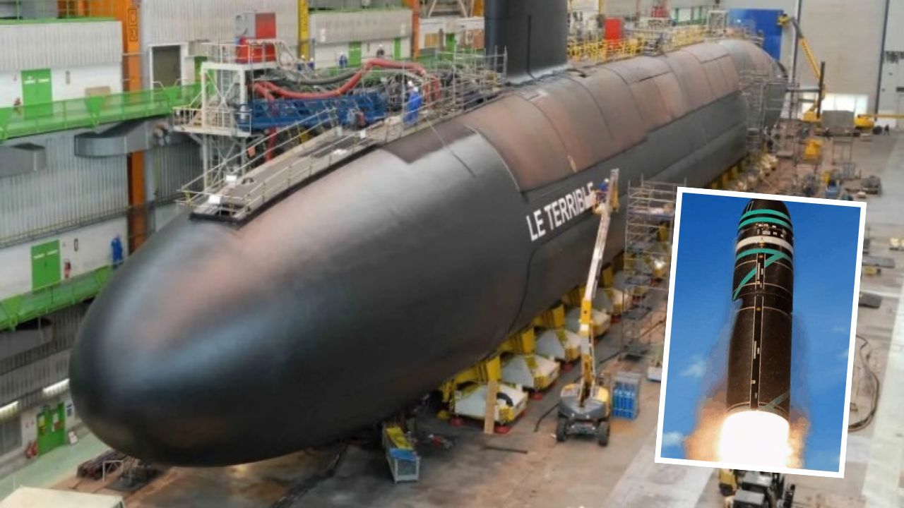 Kapal selam nuklir Prancis dan rudal balistik M51