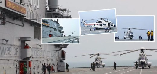 Pendaratan Heli H225M Caracal TNI AU di KRI Sriwijaya-100