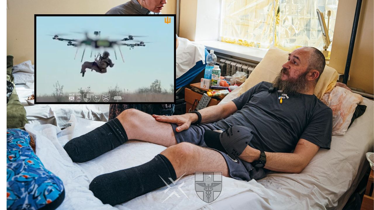 Prajurit Ukraina kehilangan kedua kaki dan dievakuasi menggunakan drone