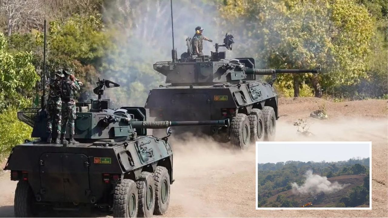 Ranpur Badak FSV 90 Kostrad unjuk kebolehan di Bone, Sulawesi Selatan