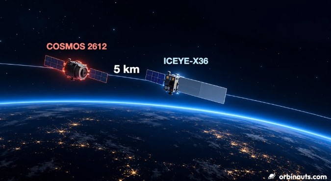 Satelit Cosmos 2612 memepet satelit ICEYE-X36 _