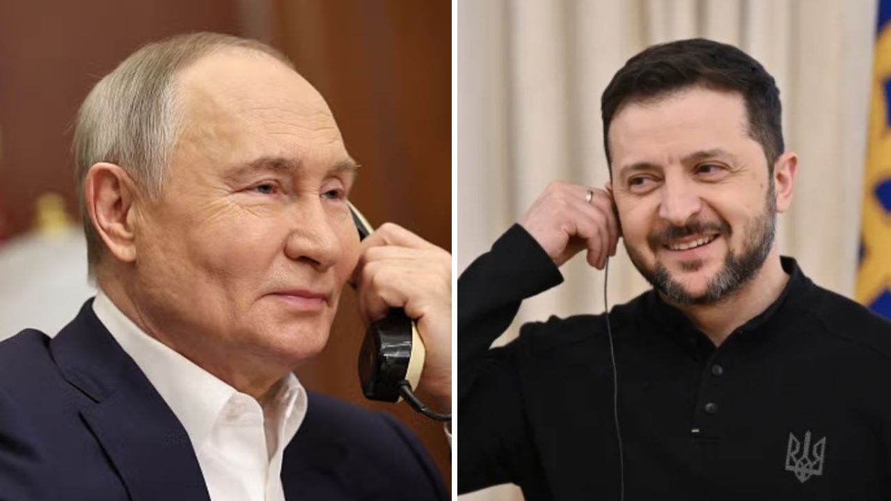 Vladimir Putin and Volodymyr Zelenskyy